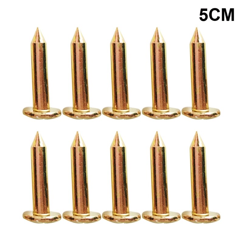 10pcs/set 3/5/7/8/10cm Surveying Steel Nails Survey Marker Cross Measuring Nails Boundary Mark Survey Stakes: 5