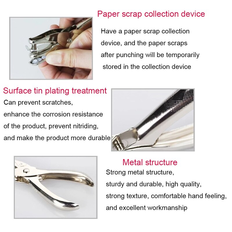 Punching Leather Punch Plier Punch Hole Tool Puncher for Belts Saddle Watch Bands Strap Shoe Fabric Paper Leathercraft