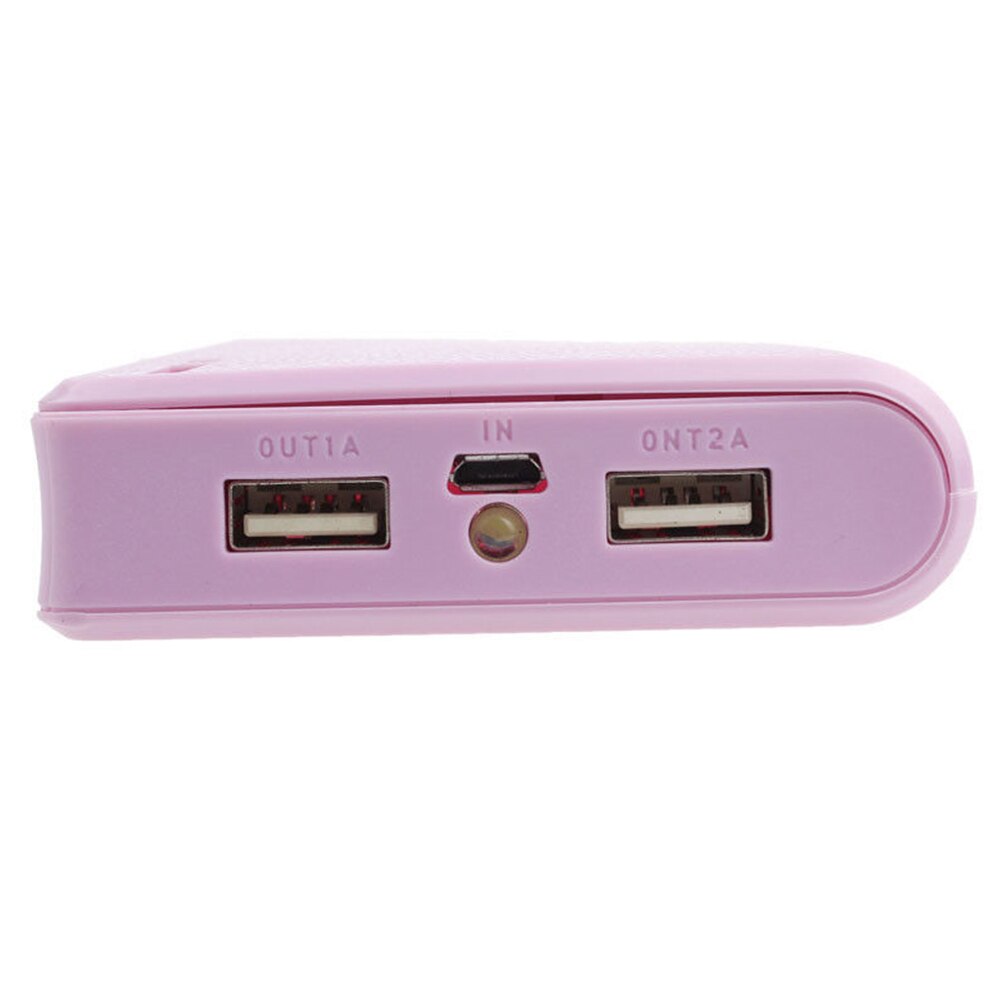 Resistente al desgaste, gran capacidad, sin soldadura, Banco de energía, contenedor exterior, funda de batería duradera, soporte de carga USB para batería 18650