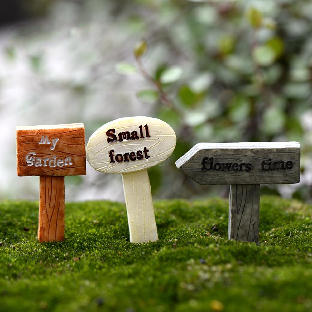 1Pc Leuke Fingerpost Mini Tuin Landschap Miniatuur Ornamenten DIY Landschap
