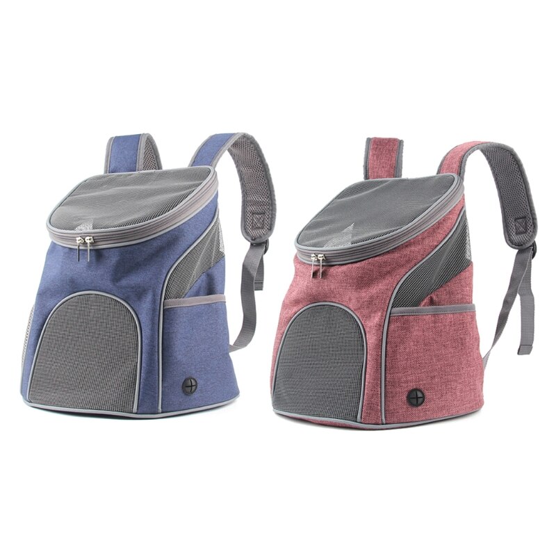Pet Backpack Large Space with Elastic Band Breathable Thicken Multicolor Foldable Dogs/Cats Outing Pets Accessories