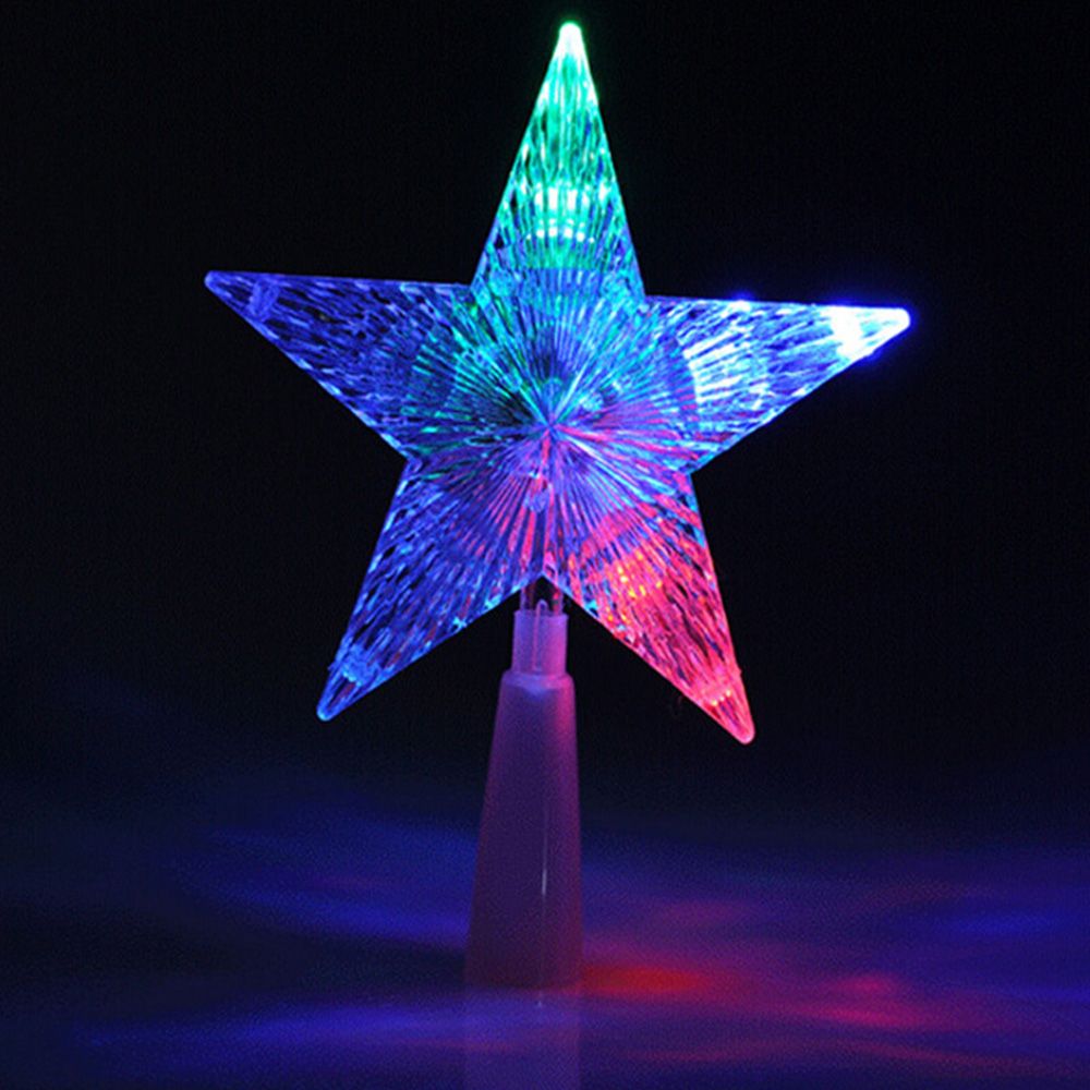 Kleurrijke Veranderende LED Lamp Kerst Levert Ster Led Licht Kerstboom Topper Star Decoratie voor Party Ornament