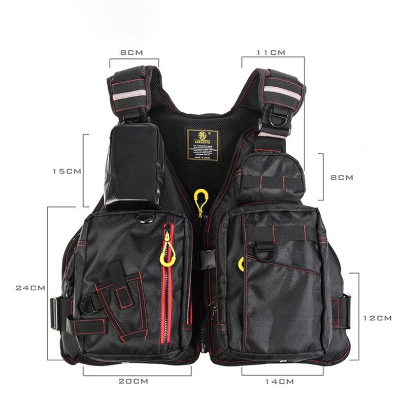 Thickened Fishing Vest Fly Fishing Buoyancy Vest Fishing Gear Outdoor Sport Vest Multi Pockets Buoyancy Safety Jacket