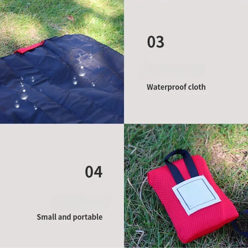 1 stk. udendørs camping picnicmåtte foldbar bærbar lomme nylon tæppe mini letvægts fugttæt vandtæt strandmåtte 70 x 110cm