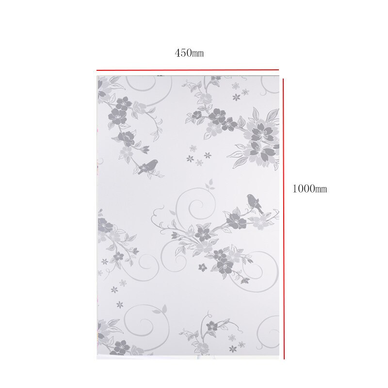 Frosted Privacy Window Film Pattern Self-adhesive Static Cling Glass Film Anti-UV Window Sticker For Bathroom Bedroom Livingroom: M