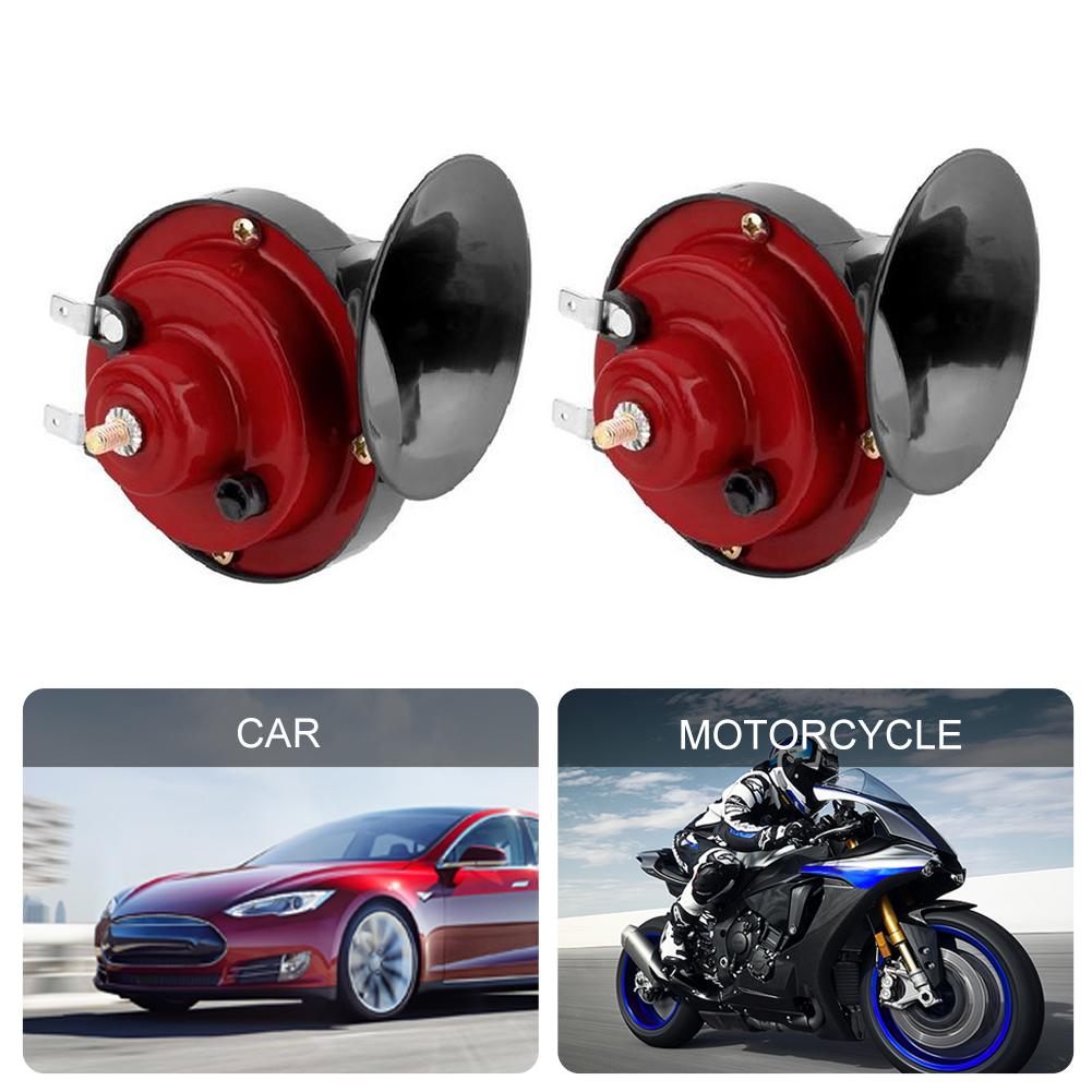 Klaxon de voiture de , noir + rouge, multi-tons, son clair et fort, Kit étanche pour Automobile et moto, universel