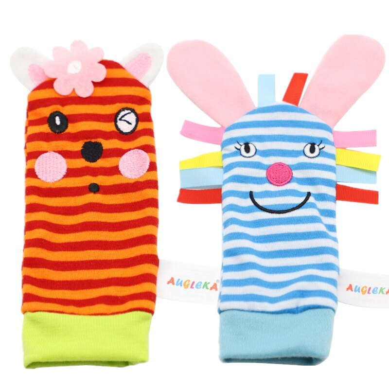 Sozzy-SONAJA de muñeca con dibujos de cebra para bebé, calcetines suaves para bebé, conjunto educativo, el mejor , juguetes para niño y niña: X 2pcs kid sock