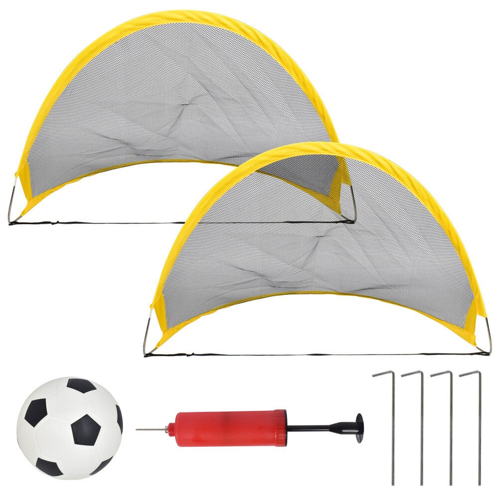 2Pc Set Mini Outdoor Opvouwbare Kids Kinderkleding Voetbal Pop Up Voetbal Doelen Ouder-kind Interactief Onderwijs Spelletjes speelgoed