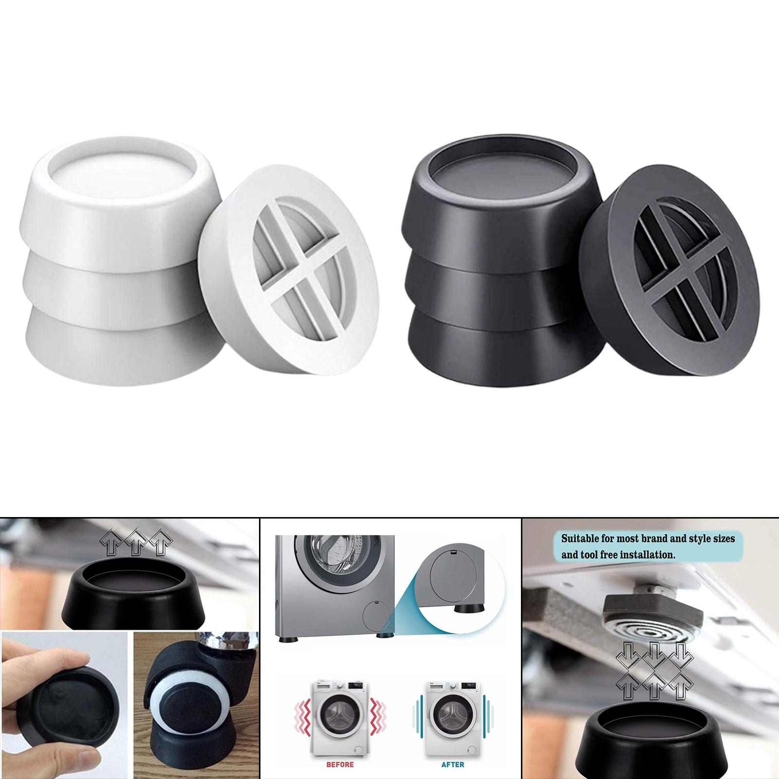 Tapis Anti-Vibration antidérapant, 4 pièces, Base de pied de levage pour meubles, Anti-secouement, Anti-bruit, pour sèche-linge, Machine à laver