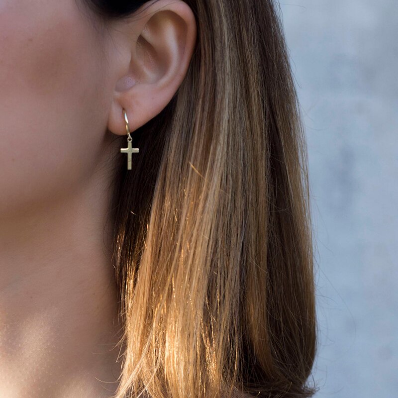 Roxi Koper Wit Zirkoon Stone Oorringen Voor Vrouwen Meisjes Zomer Sieraden Oorbel Ster Cross Klinknagels Huggie Oorbellen Pendientes