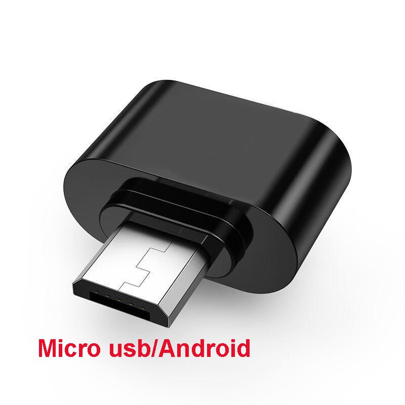 1 stk mini otg kabel usb otg adapter micro usb 2.0 to usb konverter til android tablet pc: Sort