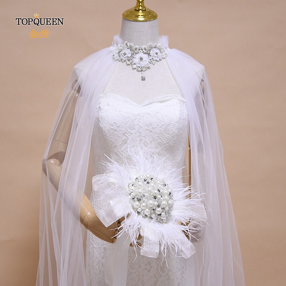 Topqueen HF03 Prachtige Kralen Parels Bruidsboeket Boeket Broche Boeket Bruiloft Accessoires Sieraden Boeket