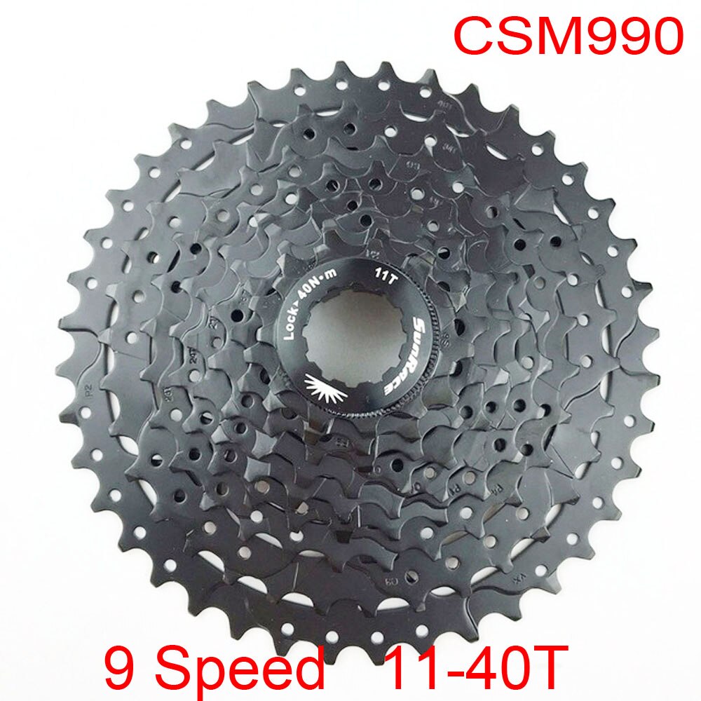 Fiets freewheel 9 speed racefiets mountainbike freewheel cassette mtb 11-40t zwart