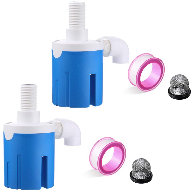 2 Pack 1/2 Inch Water Float Valve Inlet Float Valve, Water Level Adjustment Tank Float Valve