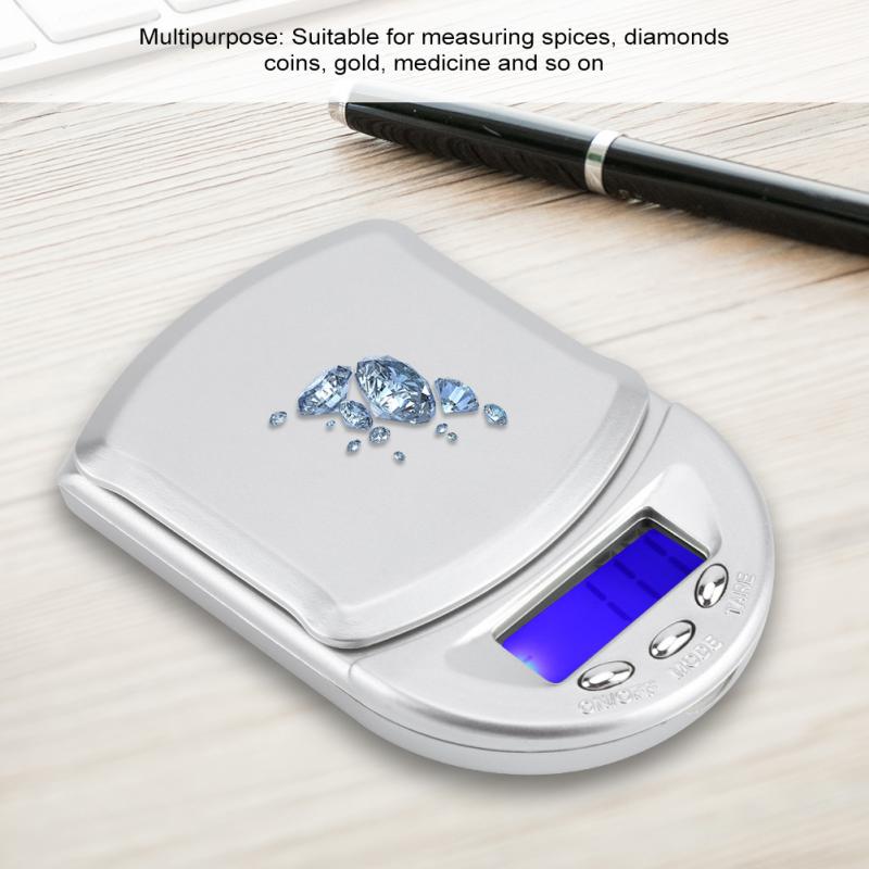 Mini balanza de cocina topinsn 0,1g a 500g Balanza de joyería digital balanza electrónica comida cocina Balanza de peso de bolsillo de alta precisión