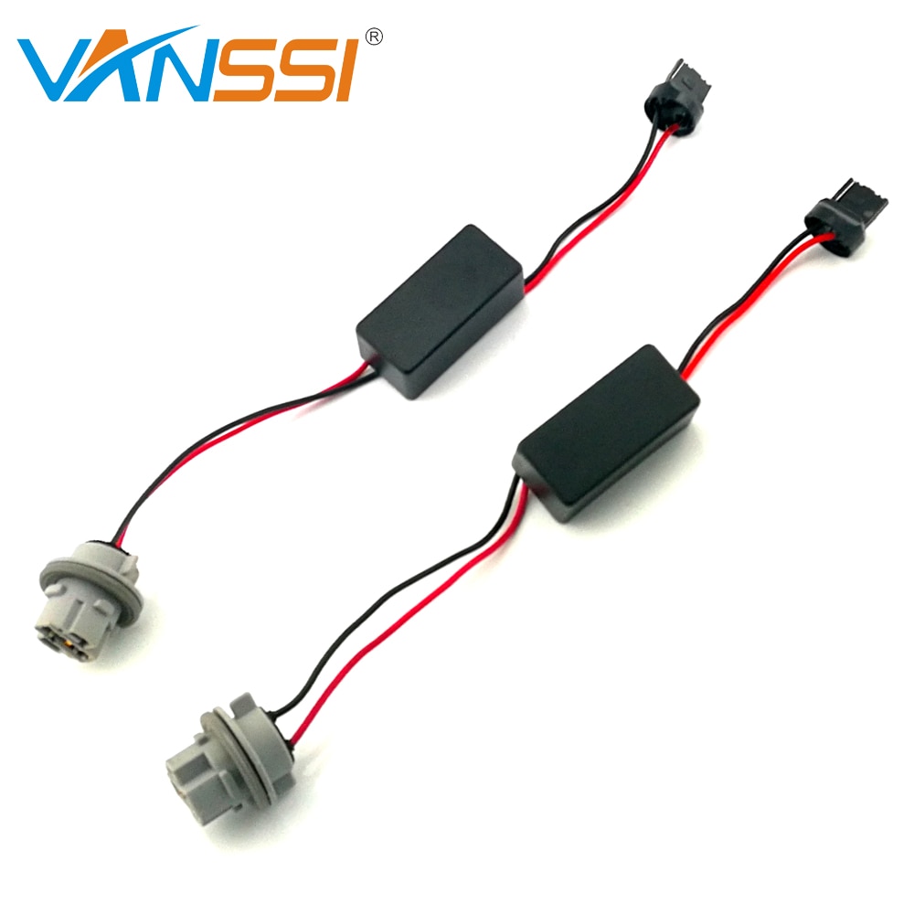 VANSSI 2Pcs T20 7440 7440NA W21W WY21W Canbus Error Free Resistor Decoder Warning Error Canceller For T20 LED Turn Signal Bulb