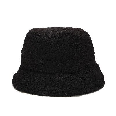 Vinter uld spand hat panama til mænd kvinder udendørs sport hip hop cap fiskeri sol hat panama til piger dreng vinter hatte: Ensfarvet sort