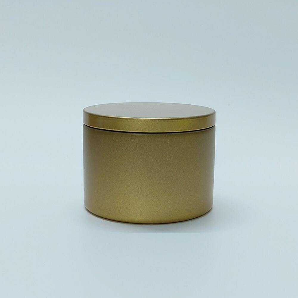 8oz 240ml Round Candle tins Empty Containers scented Candle Jars with lid Bulk for Candle Making Supplies Candy Tea Storage Box: frosted gold 1