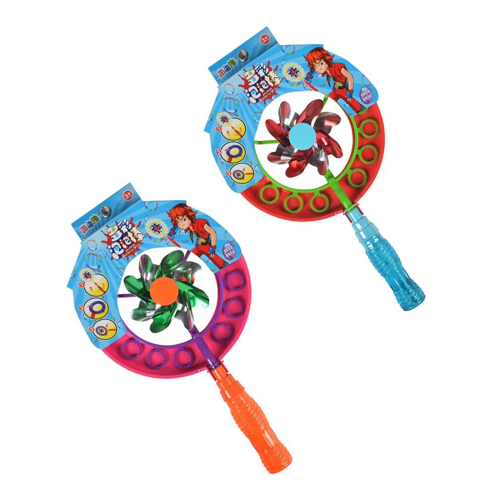 Two-in-one Bubble stick Windmill Portable Children Bubble Wand Outside activity Bubble concentrate Toy