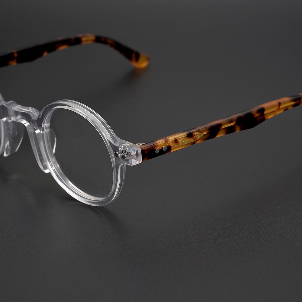 Gafas redondas de acetato de para hombres y mujeres, montura para gafas Ópticas Clásicas, graduadas, hechas a mano, Retro