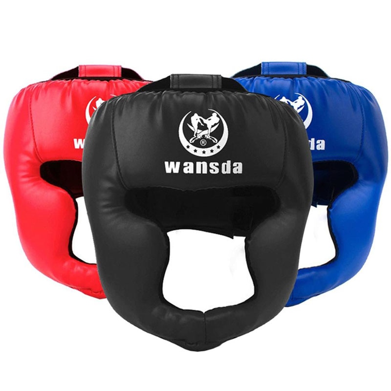 sparke bokse hjelm til voksne låve pu hodeplagg karate muay thai guantes de boxeo mma sanda hodebeskyttelse treningsutstyr