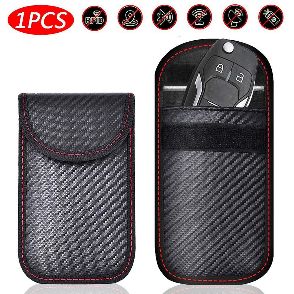 Car Key Signal Blocker Case Faraday Cage Fob Pouch Keyless RFID Blocking Bag Car Key Signal Blocker Pouches