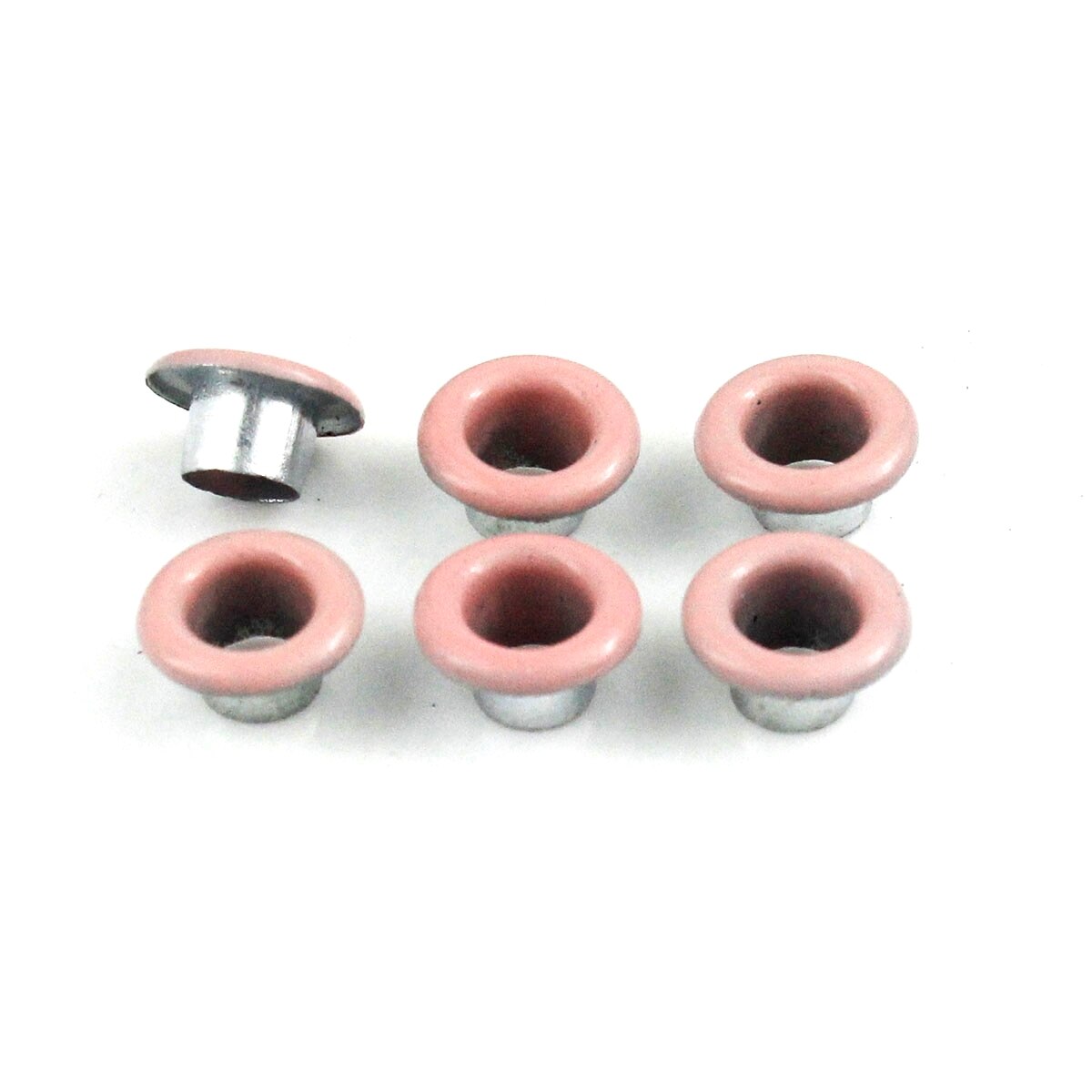 100sets 4.5mm Metal Eyelet with Washer Leather Craft Repair Grommet Round Eye Rings For Shoes Bag Clothing Leather Belt Hat: Pink