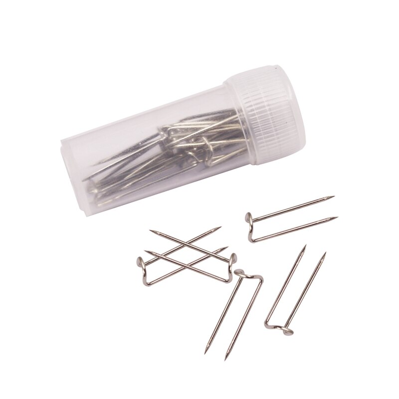 100/20 piezas alfileres de acero inoxidable, alfiler en U plateado para exhibición de joyería, apliques de colcha, alfileres de costura, aguja de coser, accesorios de costura