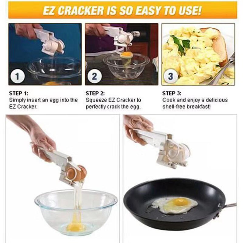 Hånd æg separator ægbeater manuel ægbrydere manuel ægbrydere hurtig ægåbner køkken tilbehør ægskaller