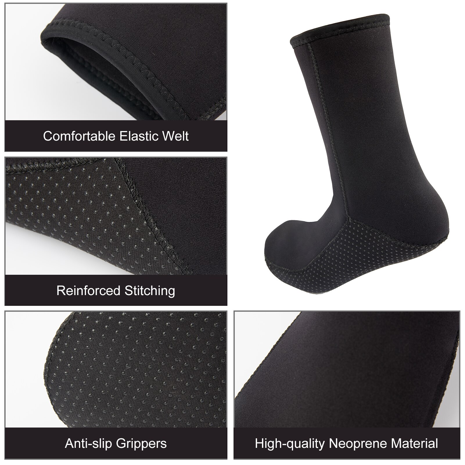 Surfing Diving 3mm Neoprene Socks Anti Slip Beach Water Socks Kayaking Snorkeling Sailing Scuba Socks Water Sports Equipment