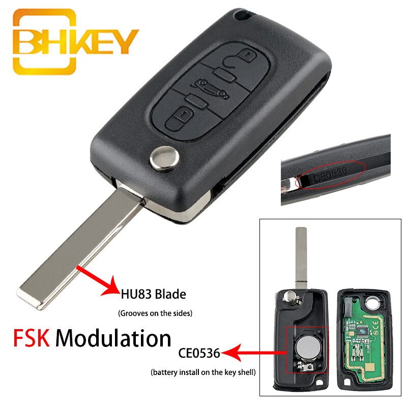 Chiave/telecomando 3 Tasti Peugeot 607 - 6490A0 - 6554GN - CENTRO DELLA - Foto 11