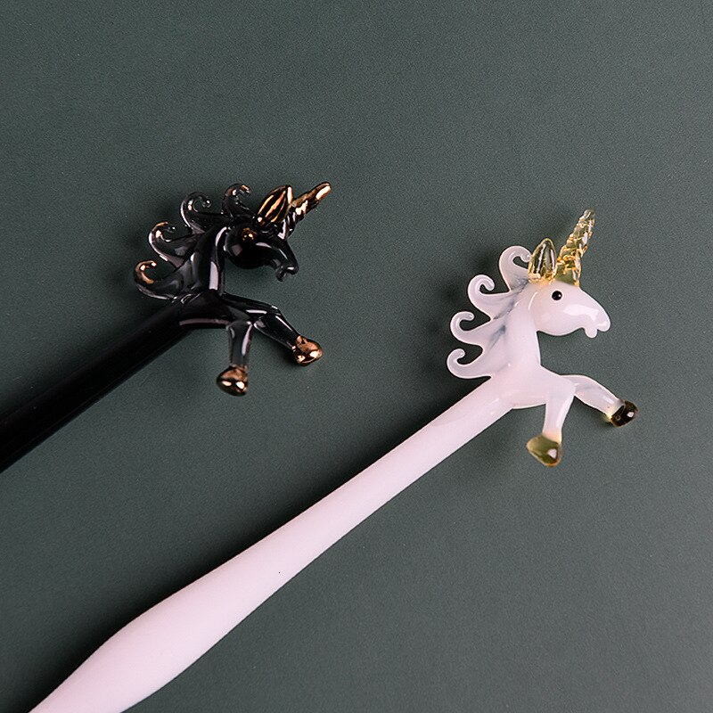 Krystalglas dip pen maleri signatur pen brevpapir