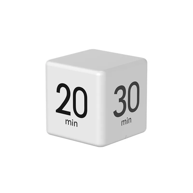 Temporizador de cubo de productividad, Sensor de gravedad, pantalla LED volteada, 15/20/30/60 minutos, cuenta atrás, estudio de cocina, Mini temporizador Digital: Negro