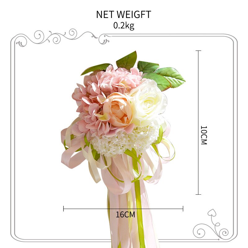 Décorations de rideau de mariage, fleurs artificielles avec ruban, disposition romantique de salle de mariage