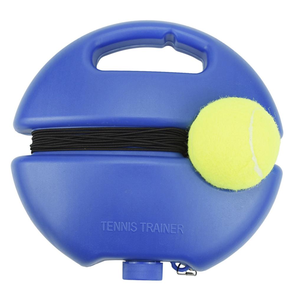 Rebound Zware Tennis Training Tool Oefening Enkele Tennis Trainer Base + Rubberen Band Bal Pak: blue