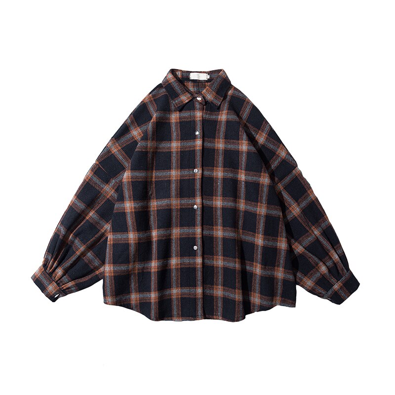 Modis Mens Plaid Flannel Shirts Hip Hop Men Tops Long Sleeve Streetwear Coat Loose Casual Clothes 5XL Plus Size Hombre Clothing