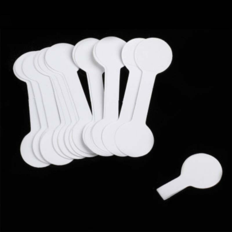 Jewelry labels 50 pcs/100 pcs kraft paper self-adhesive retail round jewelry labels tag price self-sticking: 5x1.3cmwhite / 100pcs