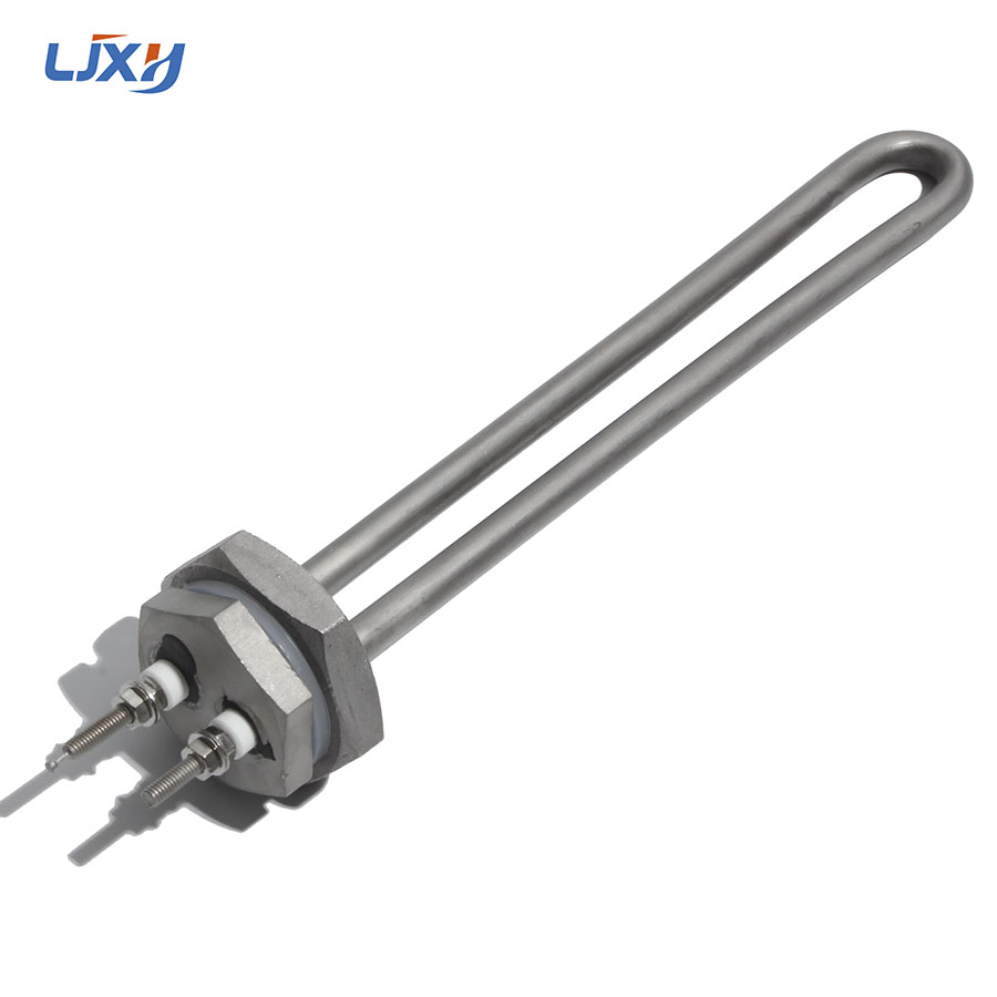 Ljxh 1 tommer bsp lavspænding  dc 12v/24v/48v solvandsvarmelegeme varmeelement med møtrik 200mm længde 300w/600w 304 sus