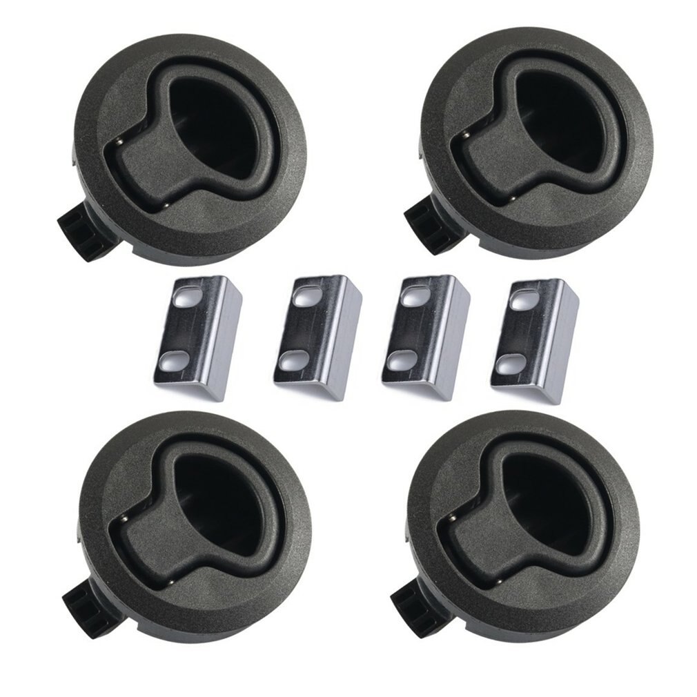 4 sztuk cierń łódź 2 ''spłukać ciągnąć zatrzask czarny plastik nylon zatrzask dla RV łódź pokład właz 1/2'' okucie szafki drzwi