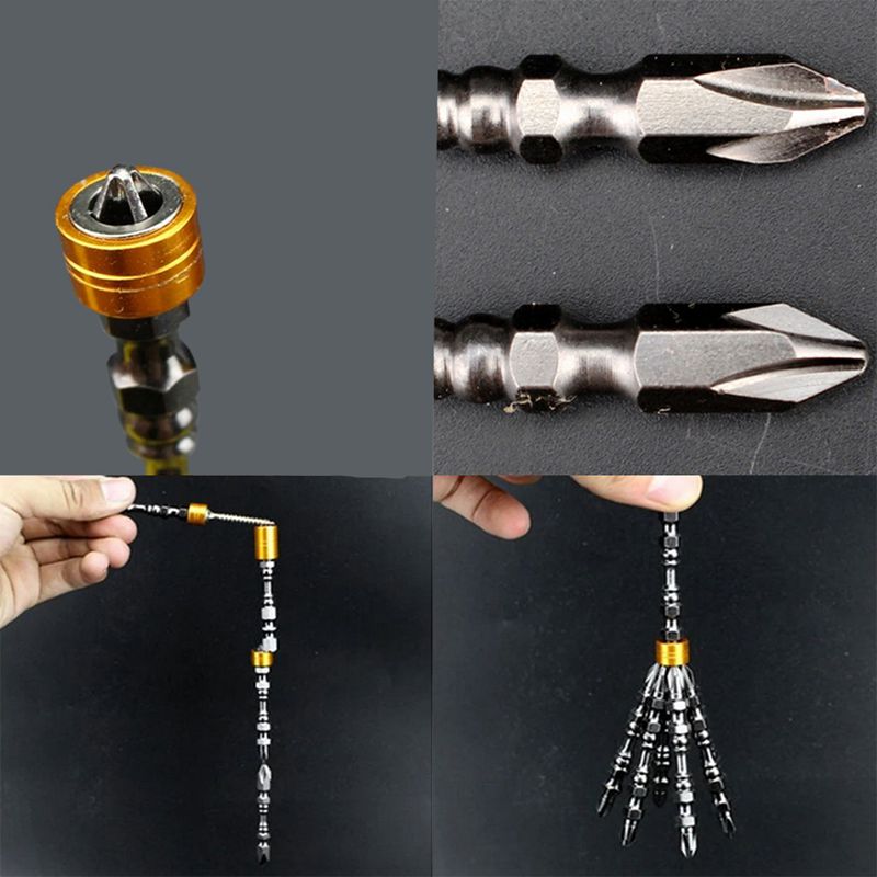 PH2 Hardness 65MM Cross Head Screwdriver Bit Double Head Electric Screwdriver Phillips Screw Driver With netic Ring