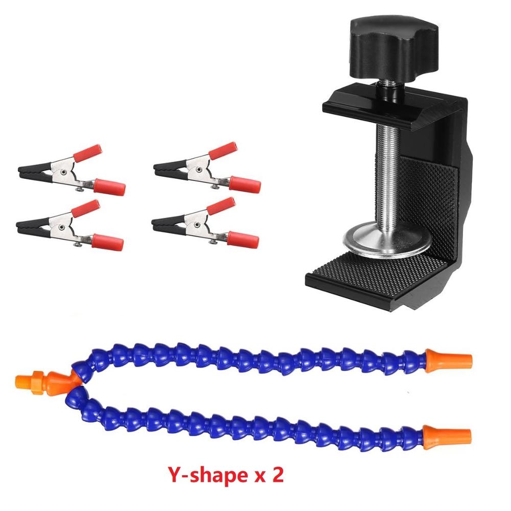 Solderen Houder Flexibele Arm 4 Helpende Hand Vergrootglas Solderen Alumin Station Houder Voor Reparatie Gereedschap Pcb Board Vaste Clip: Standard