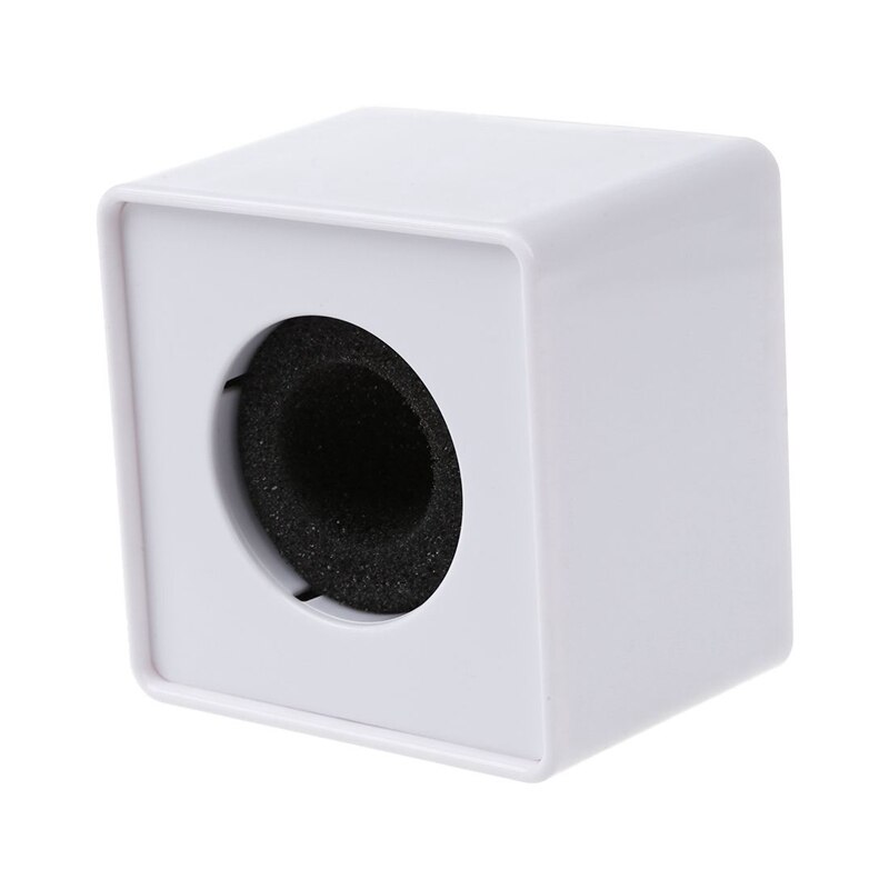 2 stuks abs microfoon mini telefoon interview vierkant vierkant logo vlag station 39mm gaten, wit & zwart