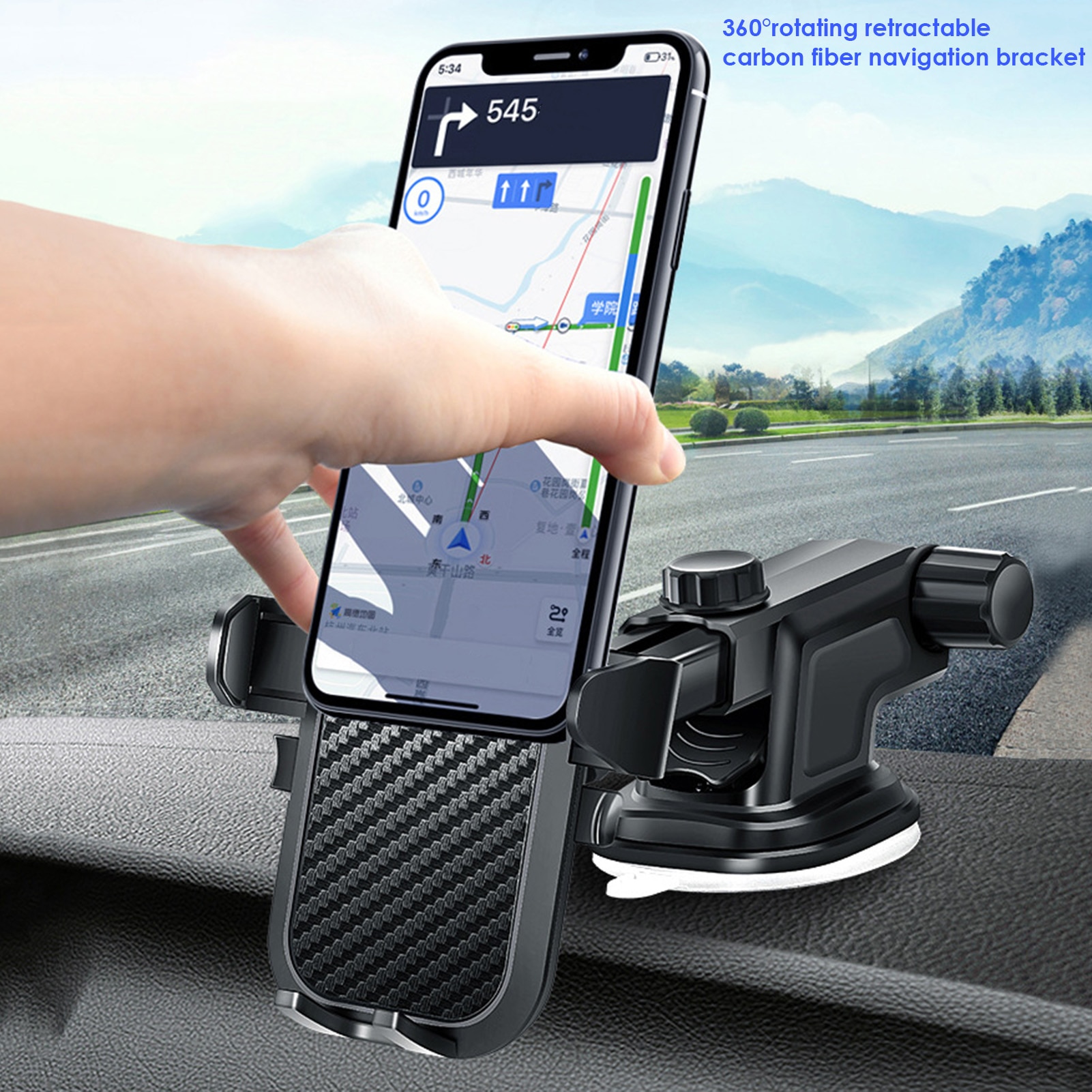 Auto Telescopische Zuignap Mobiele Telefoon Houder 360 Graden Draaibare Auto Navigatie Beugel Automotive Interieur Accessoires