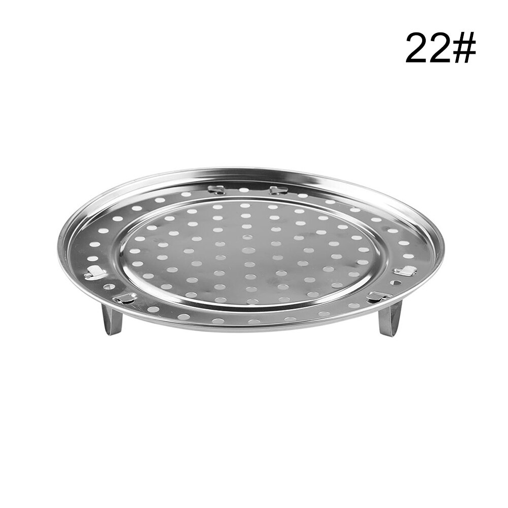 HOOMIN bandeja para albóndigas de tres patas, estante de vapor, redonda vaporera, estante de vapor, soporte de vapor para cocinar al vapor, hornear, herramienta de cocina: 22cm
