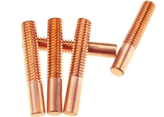 5pcs M3*40*60mm Right-handed Copper Thread Electrode Tungsten Copper Attack Red Copper Spark Discharge Electrode