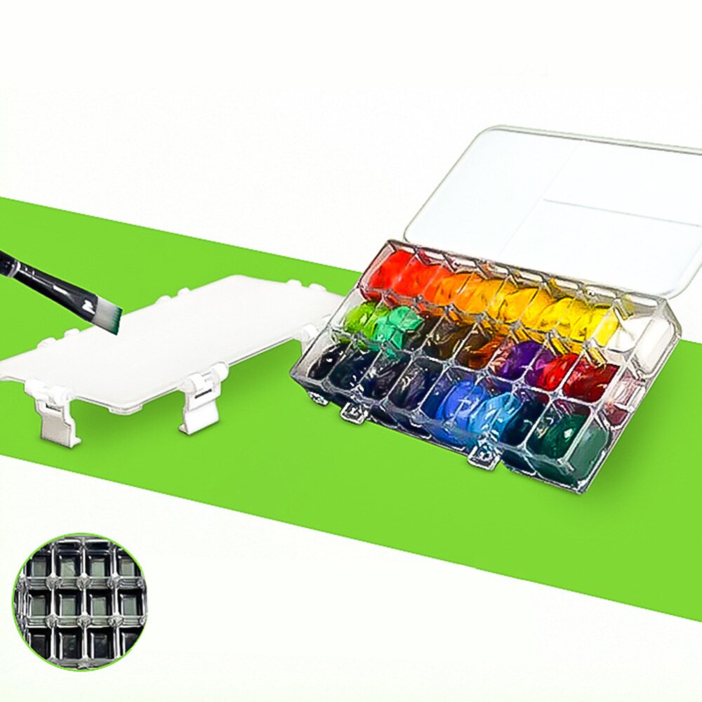 Restokki Aluminium Runde Aquarellfarben, 10 Fächer Aquarell