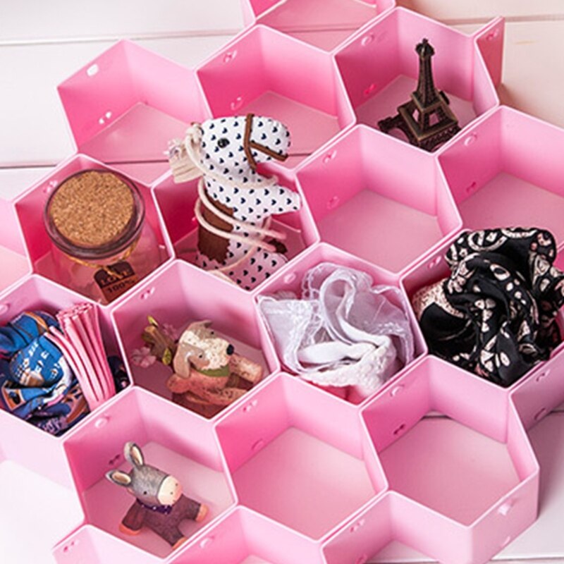 Drawer Dividers, Drawer Divider Organizers Plastic Honeycomb Drawer DIY Plastic Grid Plastic Divider Household Storage Makeup