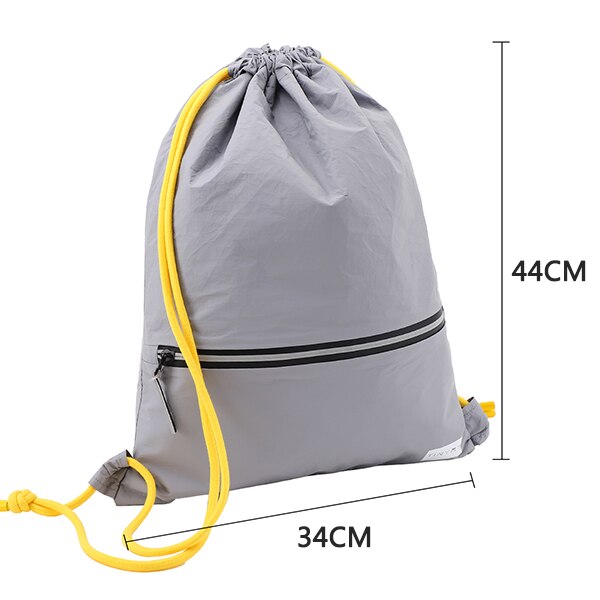 TINYAT Drawstring Pocket Bag Sports Waterproof Backpack black sport backpack for men women Lightweight 0.15kg: gray bag