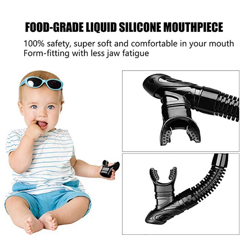 Breathing Tube Full Wet Flexible Silicone Mouthpiece Diving Snorkeling Gear