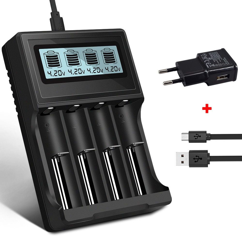 PALO 3.7V 18650 charger 16350 14500 18500 lithium Battery Charger USB smart charger for 18650 rechargeable 3.7V battery charger